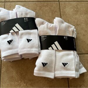NWT Men’s Adidas Tall White Socks Size 12-15